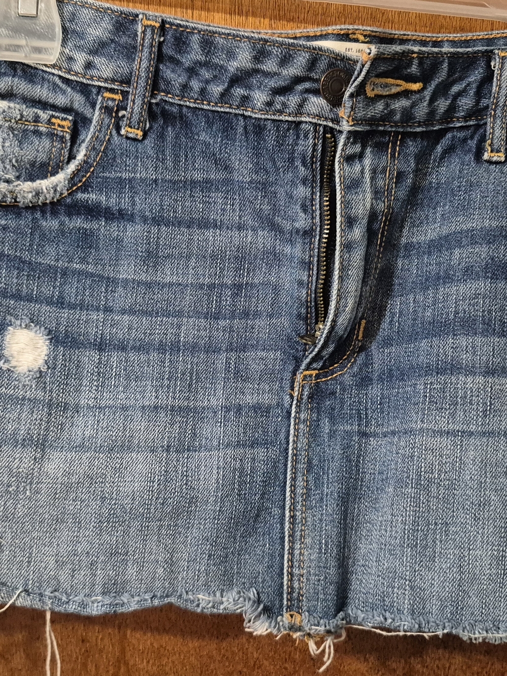 Abercrombie & Fitch Blue Denim Skirt - Classic Washed Look